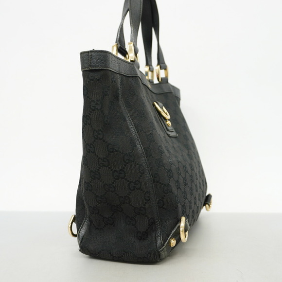 Gucci Tote Bag GG Canvas Abby 130739 Leather Black Women's - Picture 2 of 16
